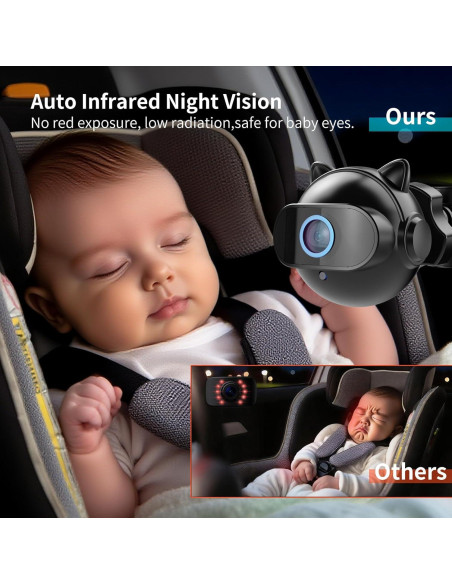 Cámara de Auto para Bebés CY401 4.3" HD 1080P con Zoom 4X