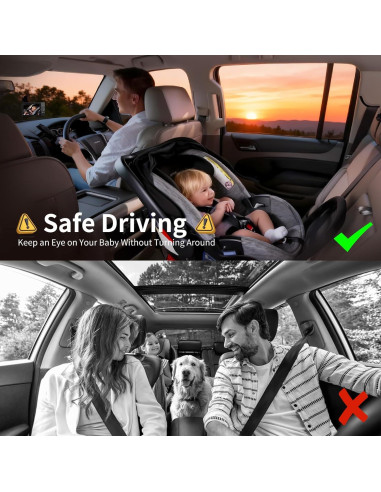 Cámara de Auto para Bebés CY401 4.3" HD 1080P con Zoom 4X