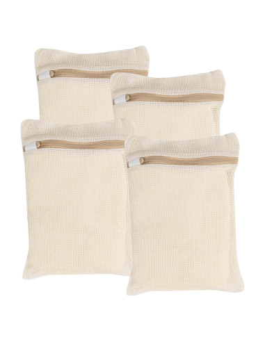 Bolsa de lavandería de malla algodón orgánico NAHADS 4 piezas