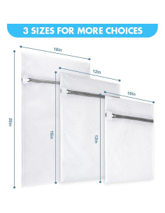 Bolsas de Lavandería de Malla VUEKYN - 3 Tamaños (Grande, Mediana, Pequeña) 2