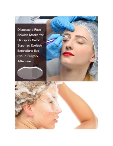 100 Visores Faciales Desechables EBANKU para Maquillaje y Cuidado Postoperatorio