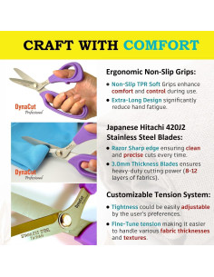 Tijeras de Tela DynaCut 21.6 cm Acero Inoxidable Morado 2