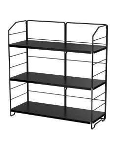 Organizador de Encimera BOIVSHI 3 Niveles Ajustable Metal Negro