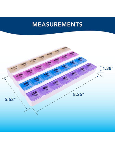Organizador de Medicamentos Carex Mediplanner 7 Días con Cortador