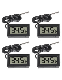 Termómetro Digital LCD AOICRIE 4pcs para Refrigerador -50C a 70C