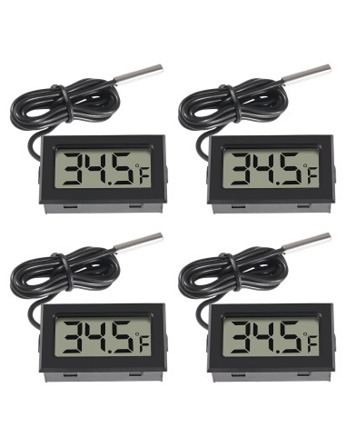 Termómetro Digital LCD AOICRIE 4pcs para Refrigerador -50C a 70C