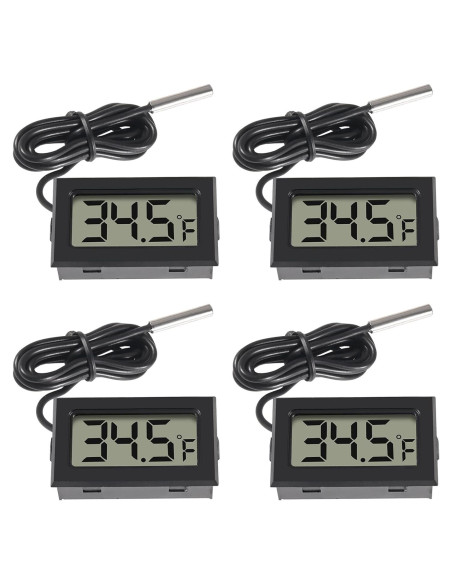 Termómetro Digital LCD AOICRIE 4pcs para Refrigerador -50C a 70C