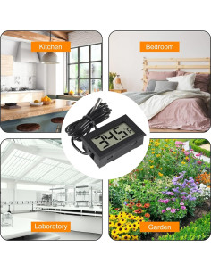 Termómetro Digital LCD AOICRIE 4pcs para Refrigerador -50C a 70C 2