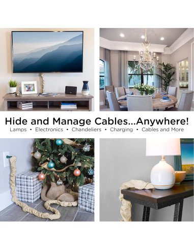 Cubierta de Cable de Tela Cordinate 1.83 m Champagne