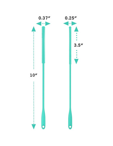 Cepillo de Silicona Reutilizable Purtribe 4 Piezas 25.4 cm