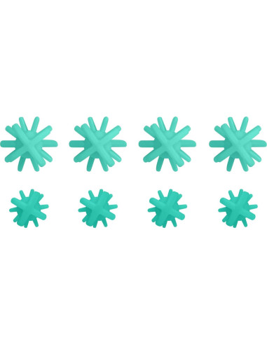 Cepillo de Silicona Reutilizable Purtribe 4 Piezas 25.4 cm