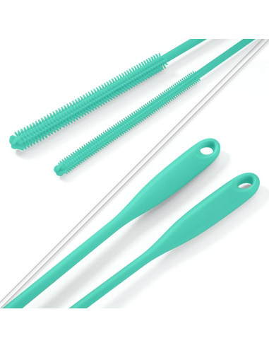 Cepillo de Silicona Reutilizable Purtribe 4 Piezas 25.4 cm