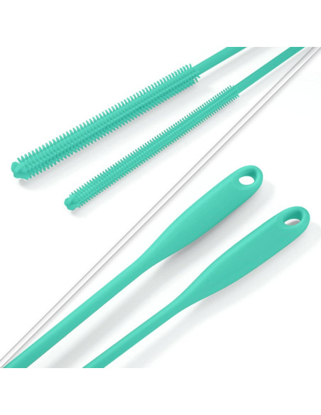 Cepillo de Silicona Reutilizable Purtribe 4 Piezas 25.4 cm