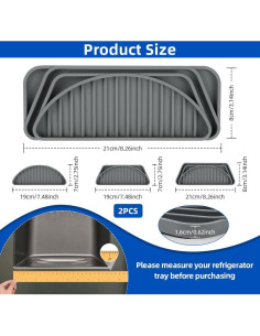 Bandeja de Goteo de Silicona Aolso para Refrigerador 2 Piezas 2