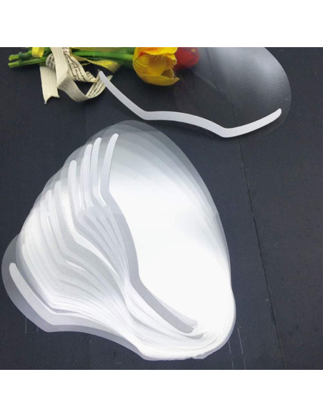 100 Visores Faciales Desechables EBANKU para Maquillaje y Cuidado Postoperatorio