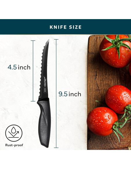 Cuchillo de Tomate Home Hero 11.43 cm Acero Inoxidable Ergonómico