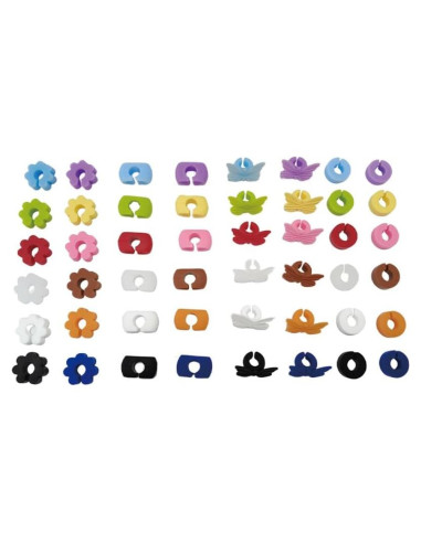 48 Marcadores de Vino de Silicona Reutilizables - 12 Colores