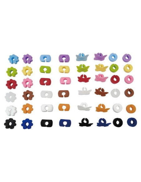 48 Marcadores de Vino de Silicona Reutilizables - 12 Colores