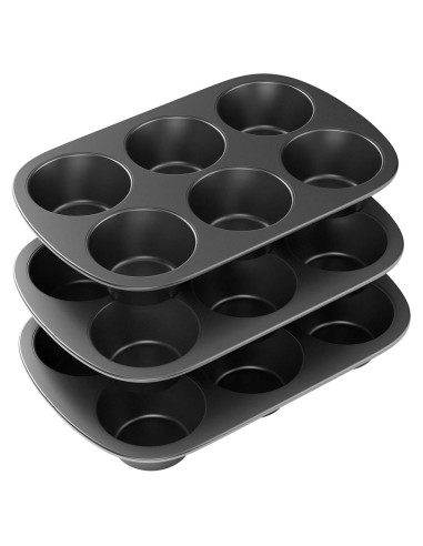 Molde para Muffin Jumbo Tiawudi 3 Piezas 6 Tazas Antiadherente