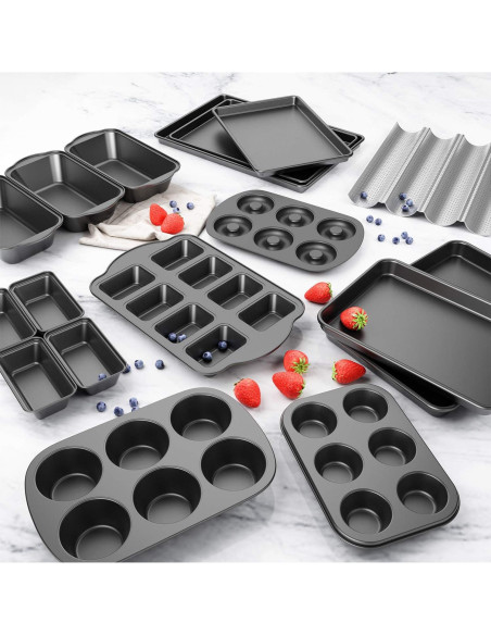 Molde para Muffin Jumbo Tiawudi 3 Piezas 6 Tazas Antiadherente