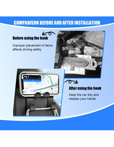 Soporte para Taza en Reposacabezas de Auto TNAIYH 2PCS