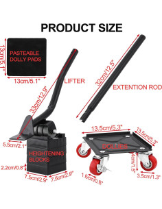 Carro de Mudanza OCGIG con Ruedas - 4 Paquetes, Carga 726kg 2