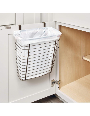 Bote de Basura Colgante iDesign Axis 11L Bronce 18x31x36cm