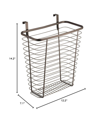 Bote de Basura Colgante iDesign Axis 11L Bronce 18x31x36cm