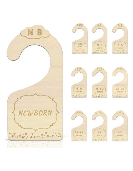 Divisores de Closet de Madera Lemon Shane - 10 Piezas para Bebés