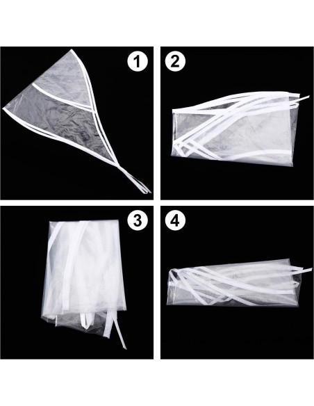 Gorros de Lluvia SATINIOR 12 Piezas Transparentes Impermeables