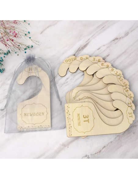 Divisores de Closet de Madera Lemon Shane - 10 Piezas para Bebés