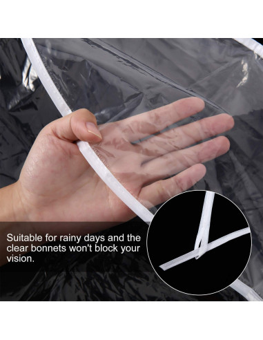 Gorros de Lluvia SATINIOR 12 Piezas Transparentes Impermeables