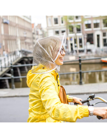 Gorros de Lluvia SATINIOR 12 Piezas Transparentes Impermeables
