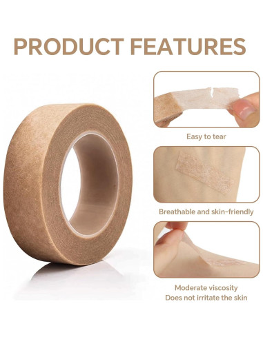 6 Rollos de Cinta Nasal Quirúrgica Microporosa YUEWEESER 1.27cm