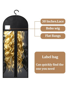 6 Bolsas de Almacenamiento para Pelucas YUJIASH 80cm con Percha 2