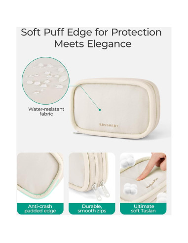 Organizador Electrónico de Cables BAGSMART Beige 21x13x5 cm