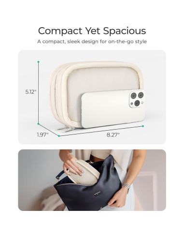 Organizador Electrónico de Cables BAGSMART Beige 21x13x5 cm