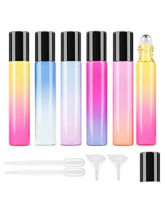 Botellas de Rodillo de Aceite Esencial 10ml 24Pcs Vidrio Gradiente