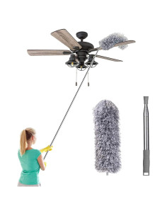 Plumero Telescópico MIZIKUSON de Microfibra 254 cm Gris