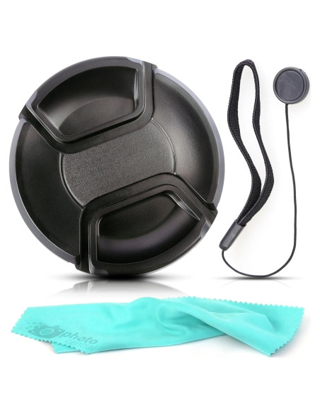 Kit de Protección para Lentes PhotoCentral: Tapa, Sujetador y Paño
