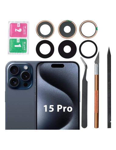 Cristal de Lente de Cámara Trasera LiXiongBao para iPhone 15 Pro