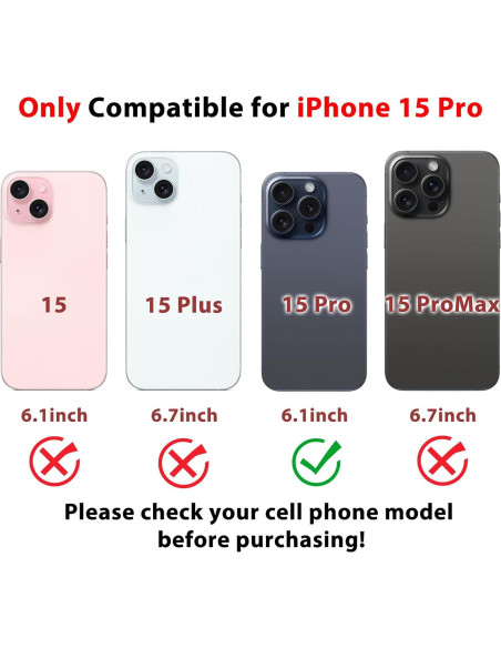 Cristal de Lente de Cámara Trasera LiXiongBao para iPhone 15 Pro