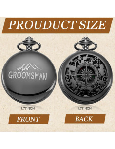 5 Brújulas de Bolsillo Grabadas Anglechic para Padrinos 2