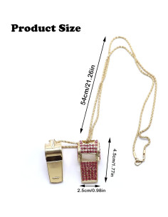 Silbato de Metal con Cristales UnisonPet Rosa 30cm 2