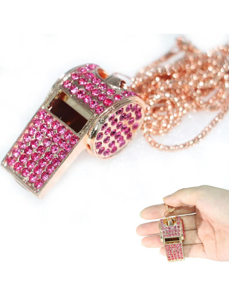 Silbato de Metal con Cristales UnisonPet Rosa 30cm