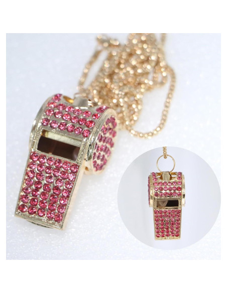 Silbato de Metal con Cristales UnisonPet Rosa 30cm