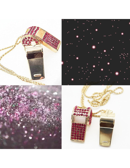 Silbato de Metal con Cristales UnisonPet Rosa 30cm