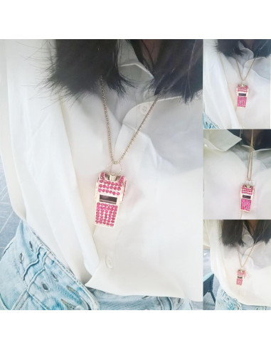 Silbato de Metal con Cristales UnisonPet Rosa 30cm