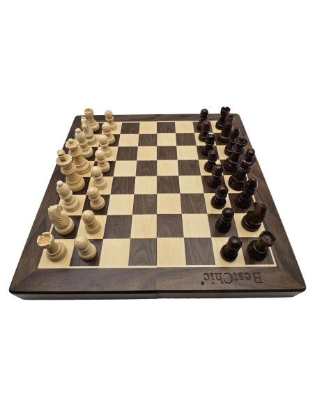 Juego de Ajedrez Magnético de Madera 30 cm Plegable Huizhou