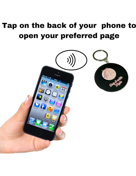 Paquete de 3 llaveros inteligentes NFC personalizados 5.6 cm